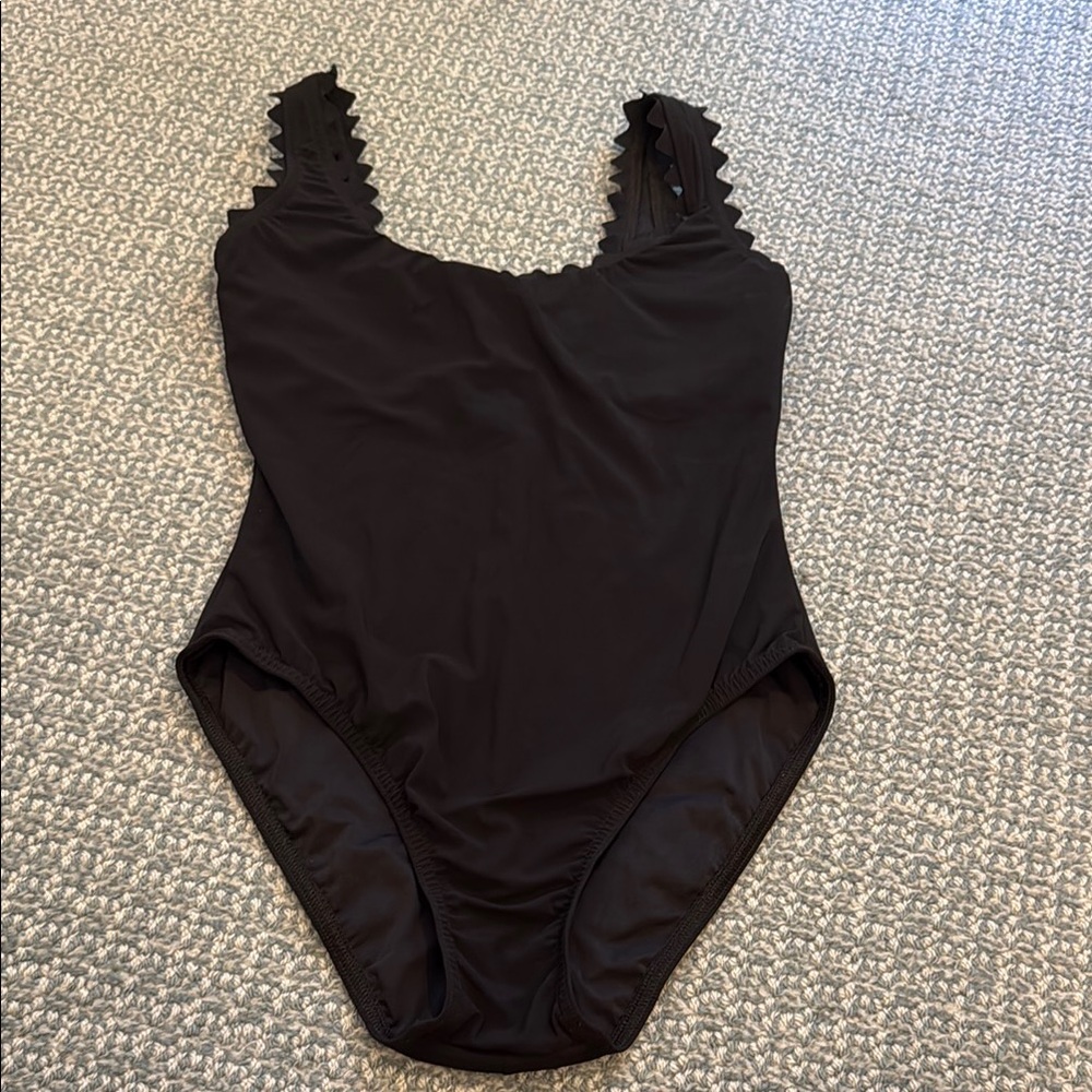 Elegant Black One-Piece Swimsuit
